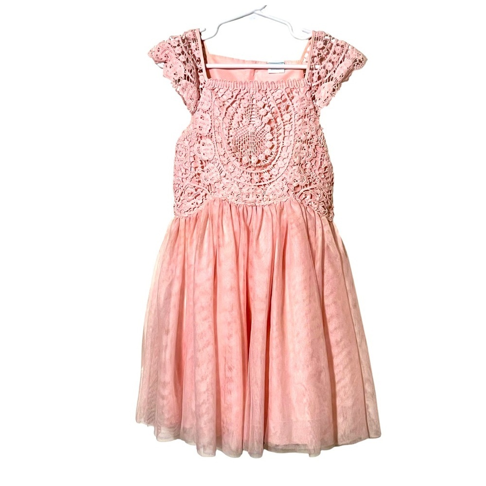 Edgehill Collection Lace & Tulle Girl’s Dress Size 5 Pink